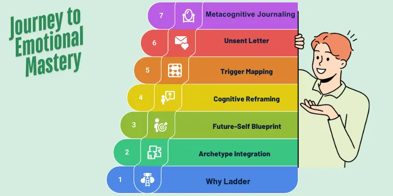 7 Advanced Journaling Techniques Infographic infographic 7 advanced journaling techniques emotional mastery
