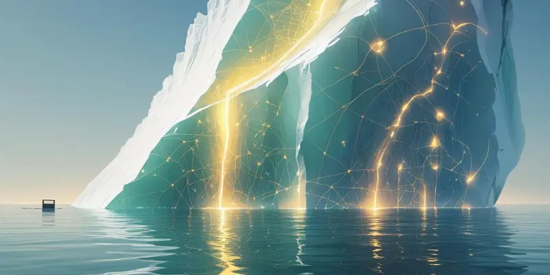 Advanced Journaling Emotional Iceberg Depth iceberg metaphor advanced journaling, glowing emotional depth