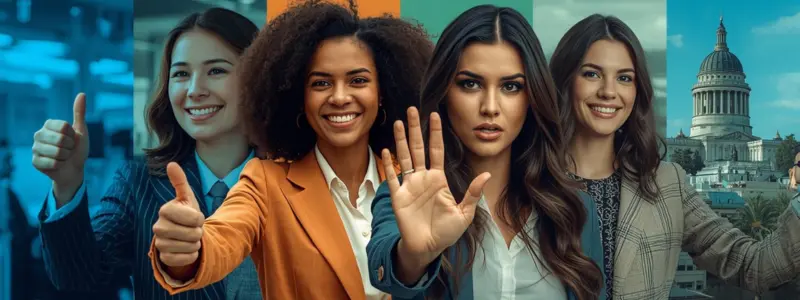 Gestures Across Cultures Global Communication Four diverse individuals using hand gestures, including thumbs-up and open palms, in different cultural settings to represent global communication.