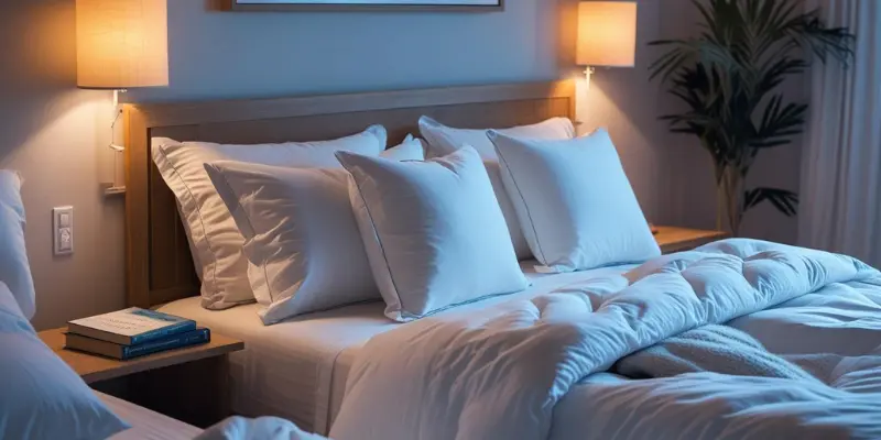 Sleep Hygiene Bedroom Parent Calm bedroom scene promoting parent sleep hygiene.