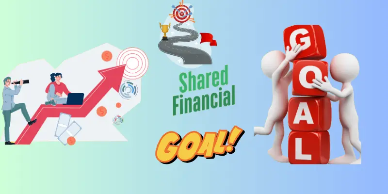 Couple aligning shared financial goals: saving, debt payoff, and vacation planning for financial harmony.
